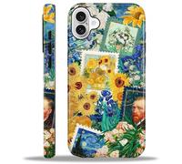 Yesad Case for iPhone 16, Hybrid 2-Layer Case, Shockproof Military-Grade Protection Durable Anti-Scratch Phone Case for Woman Man Boy Girl, Vincent Van Gogh Collage