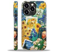 Yesad Case for iPhone 16 Pro Max, Hybrid 2-Layer Case, Shockproof Military-Grade Protection Durable Anti-Scratch Phone Case for Woman Man Boy Girl, Vincent Van Gogh Collage