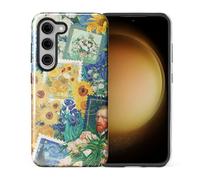 Yesad Case for Samsung Galaxy S23, Hybrid 2-Layer Case, Shockproof Military-Grade Protection Durable Anti-Scratch Phone Case for Woman Man Boy Girl, Vincent Van Gogh Collage