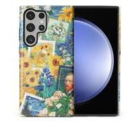 Yesad Case for Samsung Galaxy S24 Ultra, Hybrid 2-Layer Case, Shockproof Military-Grade Protection Durable Anti-Scratch Phone Case for Woman Man Boy Girl, Vincent Van Gogh Collage