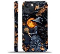 Yesad for iPhone 15 Case, Shockproof 2-in-1 Double Protective Cover for Women Girls Men Boys, Anti-Scratch Stylish Phone Case Aesthetic, Spooky Halloween Witch