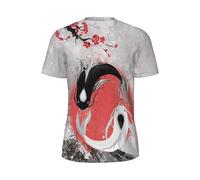 Yesad T-Shirts for Men 3D Printed, Small-3X Large Size Tee Short Sleeve T Shirt for Men, E-lucky Koi Carp, Large