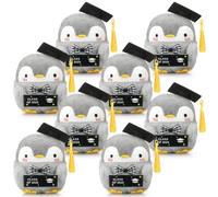 yesaior 8 Pack Graduation Plush Penguin Pendant Cute Keychain Gift, 3.9 inch Graduation Party Penguin Stuffed Animal Plush with Diploma Cap and Congrats Cards 2025 Graduation Congratulation Gifts