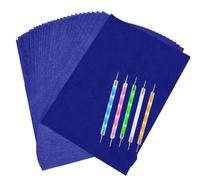 Yesallwas 100 Sheets Blue Carbon Paper for Tracing Paper Graphite Transfer Paper with Embossing Stylus Set, Idea for Wood/Paper/Canvas and Other Art Surfaces Tracing Copy(A4/8.3 x 11.5 Inches)