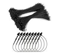 Yesallwas 1000pc 7 Inch Plastic Fastener Hang Tag Snap Lock Pin Security Loop for Retail Store Clothing Accessory Price Pins (7 Inch Black)