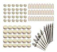 Yesallwas 100PCS Polishing Kit for Dremel Polishing heads, Wool Felt Buffing Kit Polishing Wheel for Dremel Rotary Tool Accessories 1/8" Shank for Glass Jewelry Metal Stone Polishing