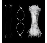 Yesallwas 3000 Pieces 18cm Plastic Fasteners, 7 Inch Clear Snap Lock Pins, Security Tags Pins for Pricing, Transparent Price Tags Loop for Clothing Crafts Price Tag Showing