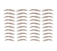 Yesallwas 4D Eyebrow Tattoo Sticker 20-Pairs False Eyebrows Long Lasting Waterproof Makeup Eyebrow Transfers Stickers for Women Lady 2 Sheets