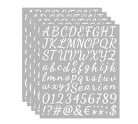 Yesallwas 5 Sheets White Stick on Letters and Numbers Kit, 1 Inch Self Adhesive Vinyl Letters Numbers, Letter Number Symbol Stickers, Weatherproof Alphabet Number Stickers, for Mailbox, Signs, DIY