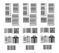 Yesallwas 6 sheet barcodes Tattoo Stickers Temporary Tattoos Body Painting Neck Shoulder Chest Hand Fashion Models Single Noble Alternative Barcode 6x10.5cm/2.36x4.13inches (LxW)