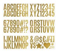 Yesallwas 6 Sheets 2.5 Inch Gold Alphabet Letter Stickers Self Adhesive Vinyl Large Number Stickers Name Stickers Waterproof Sticky Letters for Scrapbooking Craft Signs Window Mailboxes Wall Decor