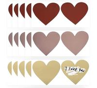 Yesallwas Large Scratch Off Stickers 30 Pcs Heart Scratch Card Stickers in 3 Colours,Scratch Off Labels Birthday Wedding Valentine DIY Surprise Gifts, Cards- 8 x 7cm, Red, Rose Gold, Gold