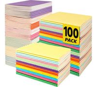 YesBes 100 Pack Mini Composition Notebook Bulk, Small Pocket Notebook 3.5 Inch x 5.5 Inch, Colored Notebook Wide Ruled, 10 Colors 24 Sheets (48 Pages) for Traveler, Students, School Supplies