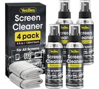 YesBes Screen Cleaner Spray, TV Screen Cleaner, Computer Screen Cleaner, Large Screen Cleaner Bottle with Screen Cloths for Laptop, Phone, IPA