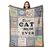 Yesbird Cat Gifts for Women, Cat Mum Gifts, Gifts for Cat Lovers, Cat Themed Gifts for Women, Crazy Cat Lady Gifts Blanket 150X130CM
