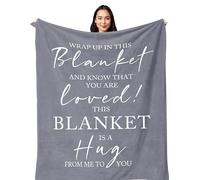 Yesbird Get Well Soon Gifts for Women, Thinking of You Gifts, Presents for women, Unusual Gift for Women, Healing/Pamper/Inspirational Gifts, Cancer Gifts for woman/Men, Hug Blanket 150X130CM(Grey)