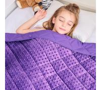 yescool Purple Weighted Blanket 3 lb Small Weighted Lap Blanket for Girls, Cooling Weighted Throw Blankets Minky Heavy Blankets, for 20-45lbs, 36 * 48in