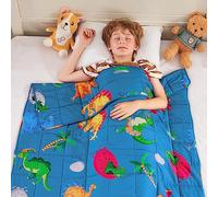 yescool Weighted Blanket 7 Pounds Cooling Weighted Lap Blanket, Dinosaur Heavy Blanket for Sleeping, Weighted Throw Blanket Gift for 60-80lbs, 40"x60"