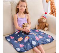 yescool Weighted Lap Pad 2 Pounds Cooling Weighted Lap Blanket, Space Plane Small Weighted Blanket, Children Weighted Throw Blanket for Travel Indoor
