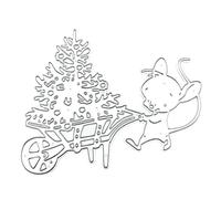Yeselino Metal Die Cuts Christmas Tree Mouse Cutting Dies Stencils Cutting Template For Scrapbook Album Paper Card Embossing Metal Die Cuts For Cards