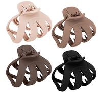 YESENLE 4PCS Hair Claw Clips - Acrylic Large Octopus Clip Non-slip Big Spider Claw for Women Girls, Surper Strong Hold Grip Hair Jaw Clip for Thick Hair Accessories for Beach Daily Party 8 cm