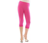 YESET Capri 3/4 Leggings Lace Cotton Opaque Leggings Trousers Underwear Ladies - Pink, L