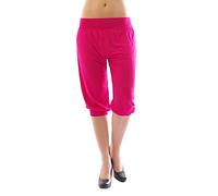YESET Harem Harems Aladdin Pump Hose Capri 3/4 High Waist Leggings Baggy Summer - Shocking Pink, XXXL