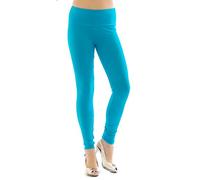 YESET Ladies' Leggings High Waist Long Trousers Leggings Long Cotton Underwear - Turquoise, XXL