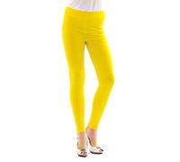 YESET Thermal Leggings Long Cotton Fleece Warm Thick Soft, yellow, S