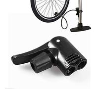 Yeshi 3 in 1 Replacement Dual Head Air Pump Adapter Valve Bicycle Bike Cycle Tyre Tube Pump Adapter (Black)