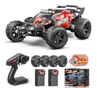 YESHIN 1:14 RC Cars for Adults, Max 40mph Electric Off-Road Monster Truck, Fast Waterproof High Speed RC Car 4WD Remote Control Car with 2*Battery, Red