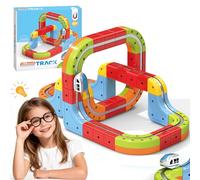 YESHIN Electric Train Set, DIY Cube Track Fusion Toy for Kid, Magic Rail Train Track Set with Gravity Defying 3D Layouts, STEM Building Track Gift for Boys Girls Ages 3+(Advanced Set)