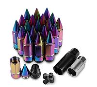 YeshineAuto 20PCS M12x1.5 Anti Theft Wheel Spikes Lug Nut,Replacement for 2006-2019 Fusion,2012-2019 Focus,2001-2019 Escape Aftermarket Wheel(Neo Chrome)