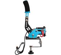 YESHMA 64 Bit USB Handbrake with Clamp PC Handbrake & Non-Contact Plus Hall Sensor Compatible With G25/27/29/920/923 T500 T300,Professional Gaming Peripherals using for Racing Games(Blue With Clamp)