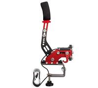 YESHMA 64 Bit USB Handbrake with Clamp PC Handbrake & Non-Contact Plus Hall Sensor Compatible With G25/27/29/920/923 T500 T300,Professional Gaming Peripherals using for Racing Games(Red With Clamp)