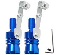 YESHMA Universal Blue Universal Turbo Sound Whistle Muffler Pipe Sounder Simulator Tailpipe Noise Sound Enhancer Compatible with Motorcycle, Truck, Cars, Dirt Bike and Scooter(XL 2 Pack)