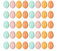 Yeshone 40 Pcs Egg Shakers Musical Instruments Percussion Maracas Egg Easter Basket Plastic Easter Egg Hunt for Preschool Kindergarten DIY Painting Music Dancing, 4 Boho Colors