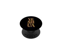 Yeshua Christian Faith Jesus Religious Scripture Typography PopSockets Adhesive PopGrip