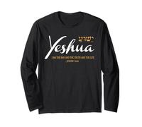 Yeshua Hebrew Name Jesus The Way Truth Life Bible Messiah Long Sleeve T-Shirt