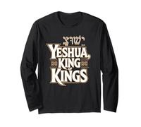 Yeshua King of Kings with Hebrew aleph bet Long Sleeve T-Shirt