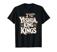 Yeshua King of Kings with Hebrew aleph bet T-Shirt