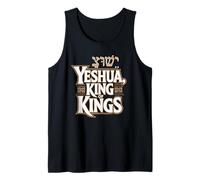 Yeshua King of Kings with Hebrew aleph bet Tank Top