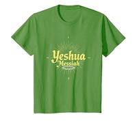 Yeshua Messiah Radiant Faith Men's Christian Inspirational T-Shirt, Kids, Grass, 12 Years