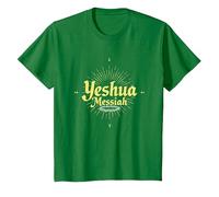 Yeshua Messiah Radiant Faith Men's Christian Inspirational T-Shirt, Kids, Kelly Green, 12 Years