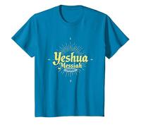 Yeshua Messiah Radiant Faith Men's Christian Inspirational T-Shirt, Kids, Sapphire, 12 Years