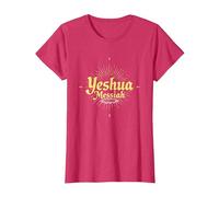 Yeshua Messiah Radiant Faith Men's Christian Inspirational T-Shirt, Women, Red Heather, 3X-Large