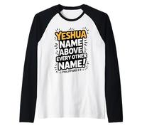 Yeshua Name Above Every Other NAMEPhilippians 2:9 Raglan Baseball Tee