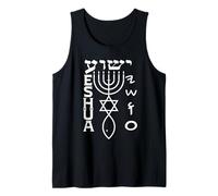 Yeshua: Paleo, Hebrew, English Covenant Emblem Tank Top