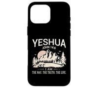 Yeshua The Way Truth Life Mountains Christian Bible Case for iPhone 16 Pro Max