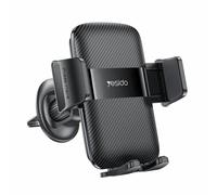 YESIDO C251 Air Vent Car Phone Holder for 4.8-7.2 Inch Phones, 360-Degree Rotation - Black